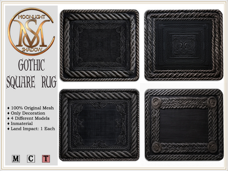 Second Life Marketplace - [MoonSha] Gothic Square Rug